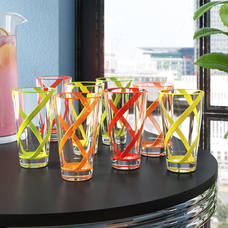 Latitude Run® Kruse 8Piece 22 oz. Acrylic Drinking Glass Set & Reviews